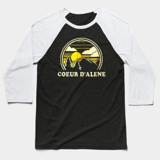 Coeur dAlene Idaho ID Shirt Vintage Hiking Mountains Baseball T-Shirt